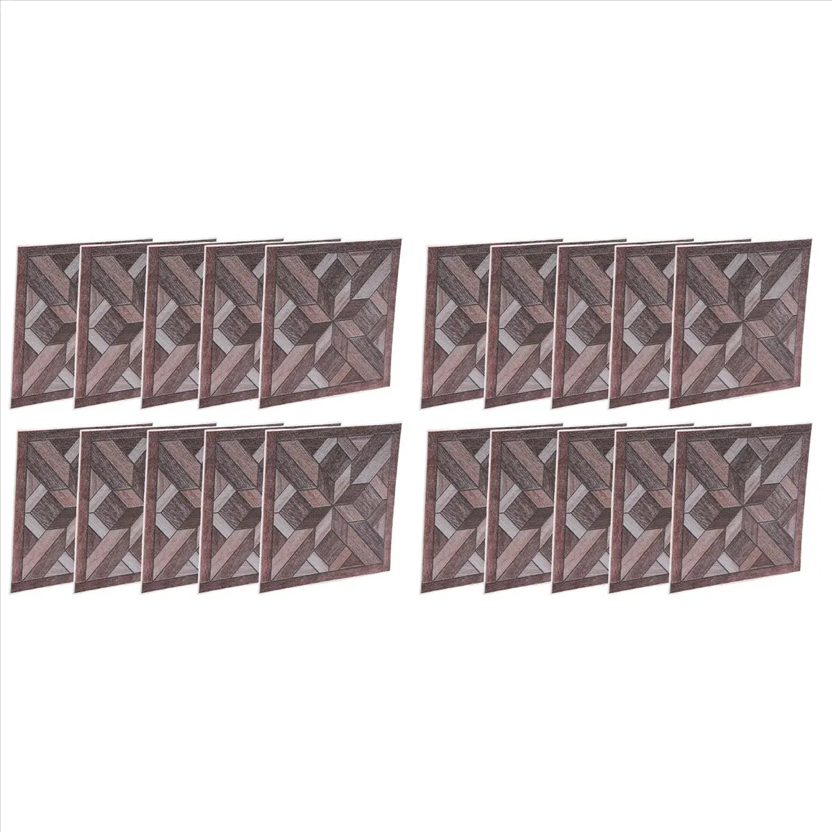 【HOT A71T】 20Pcs Wood Grain Pattern Tile Sticker Self Adhesive Tiles Art Diagonal 3D Floor Sticker For Bathroom Kitchen Decor