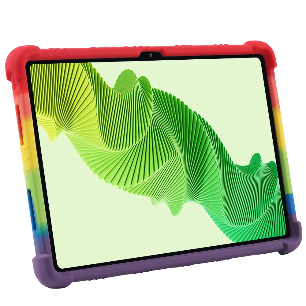 調整可能なスタンドケース OPPO Realme Pad 2 Lite X 10.95インチ 11.5インチ 10.4インチ用 ソフトシリコン製 子供にも安全なカバー 耐衝撃保護シェル