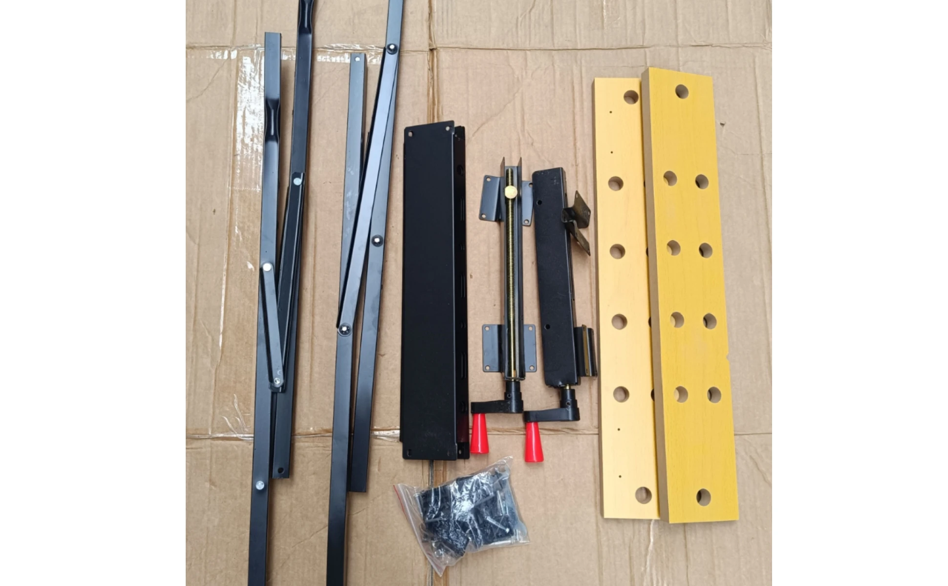 Folding Workbench Foldable Portable Workbench Folding Work Table Metal Frame Shop Gear Adjustable Opening for Woodworking