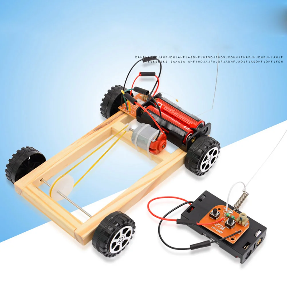 Creative Four-wheel Drive Model Kids DIY Assembled Car Model Students Technology Model Toy Auto Making Projects for Kids & Teens