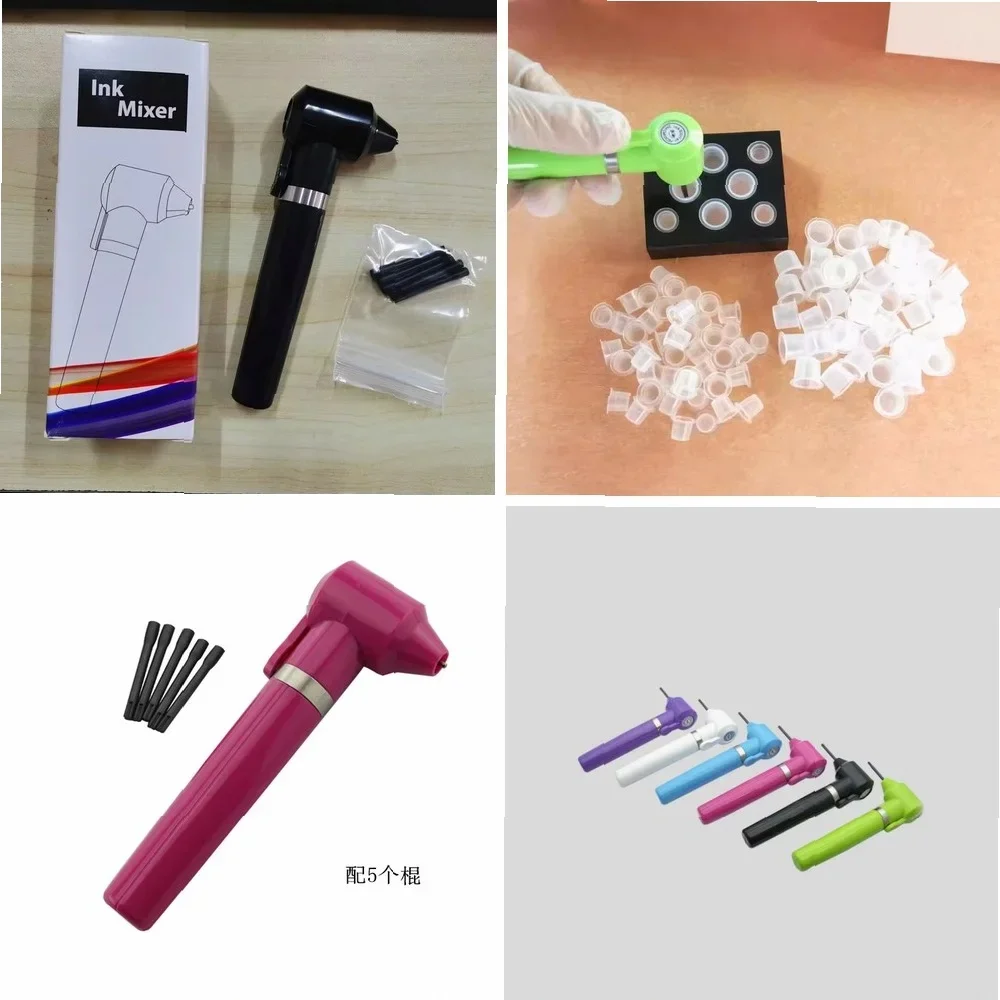 Tattoo Ink Mixing Palette Stick, Electric Tattoo Pigment Mixer with Color Cream