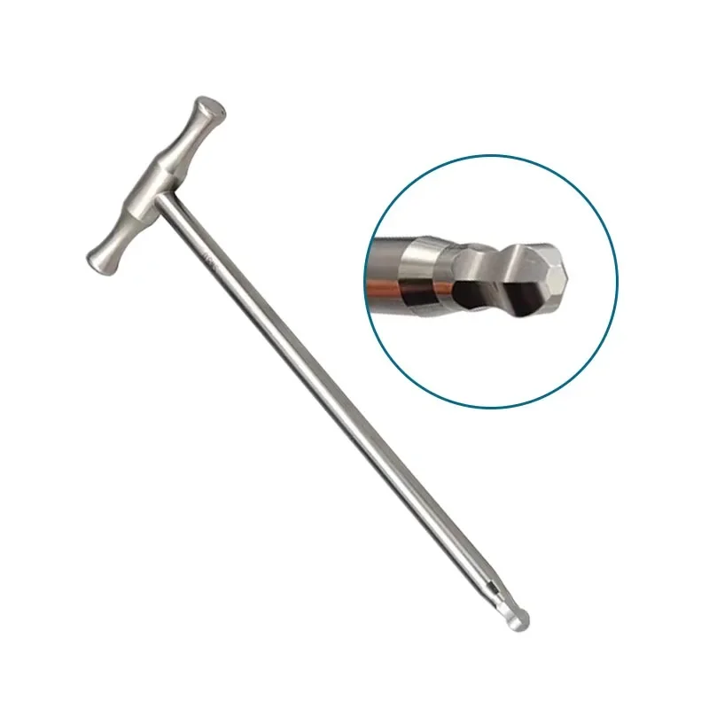 

GREATLH Stainless Steel Hexagonal Ball Head Screwdriver T Type Universal Screwdriver Orthopedic Instrument Autoclavable pet