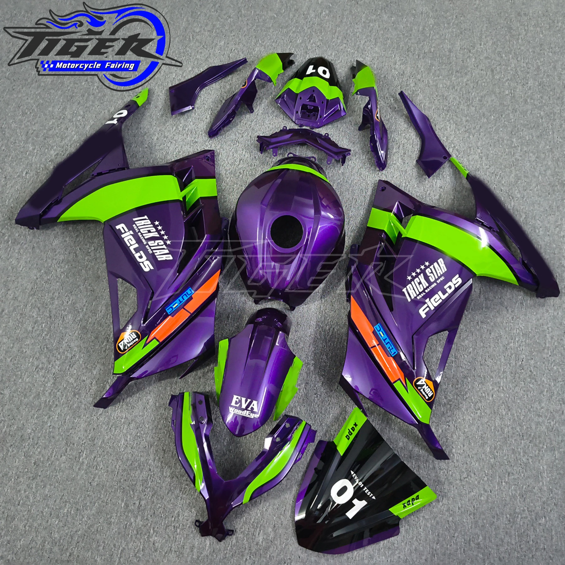 Motorcycle Bodywork Fairing Kit for Ninja300 2013-2017 Body Cowl Fairings Ninja 300 ZX-300 ZX300 13-17 Plastic Cover Accessory