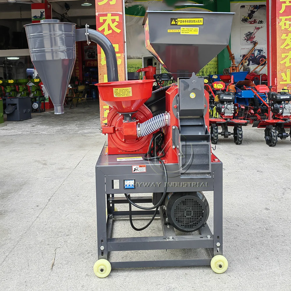 비용 효율적인 200-1000 kg/h 휴대용 결합 밀 보리 수수 옥수수 미니 쌀 밀 밀링 머신 쌀 밀