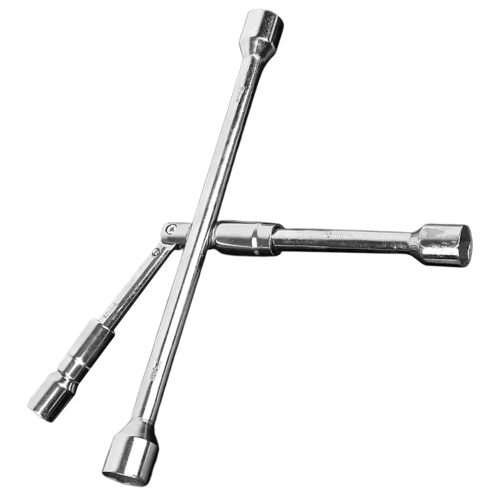 

Tire Repair Wrench Foldable Lug Nut Remover Car Tire Spanner Steel Durable Reliable Store Maintenance Tasks