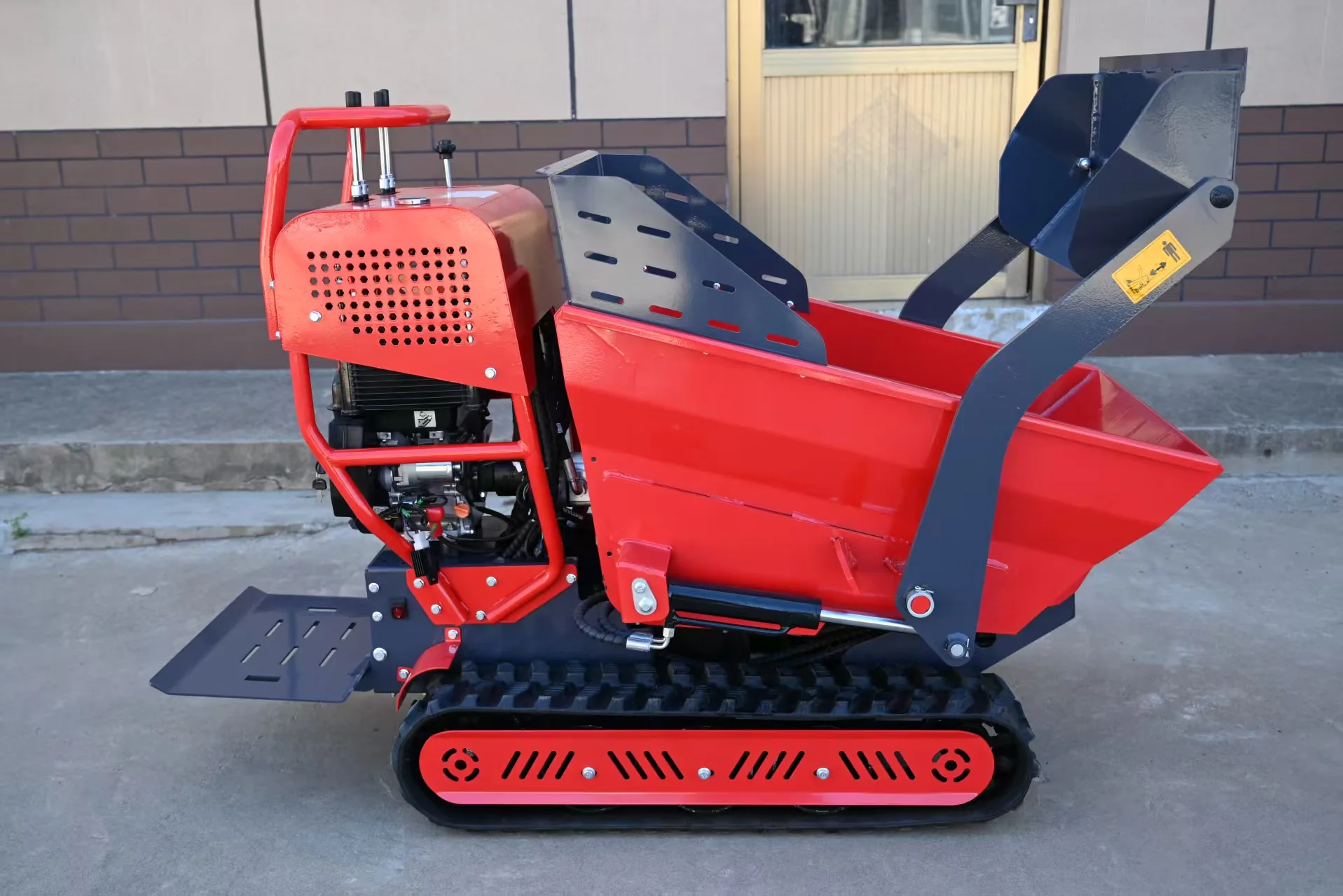 

Ergonomic Handle Hand Push Wheeled Dumper Truck Automatic Self-Tipping Hopper Cart Industrial Hauling Trolley
