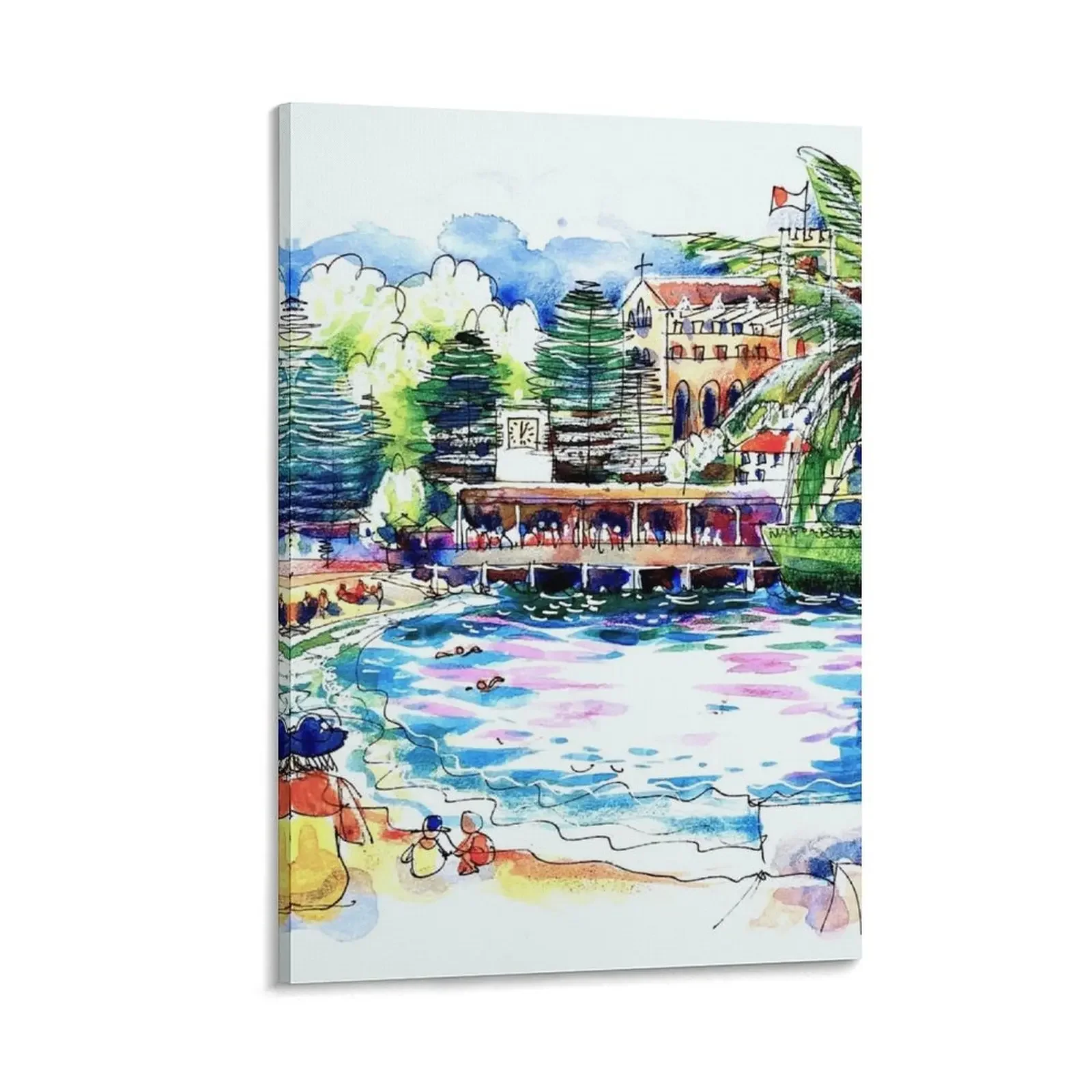 

Manly Cove to the wharf Canvas Painting stickers & posters Bedroom deco decorative pictures for the room