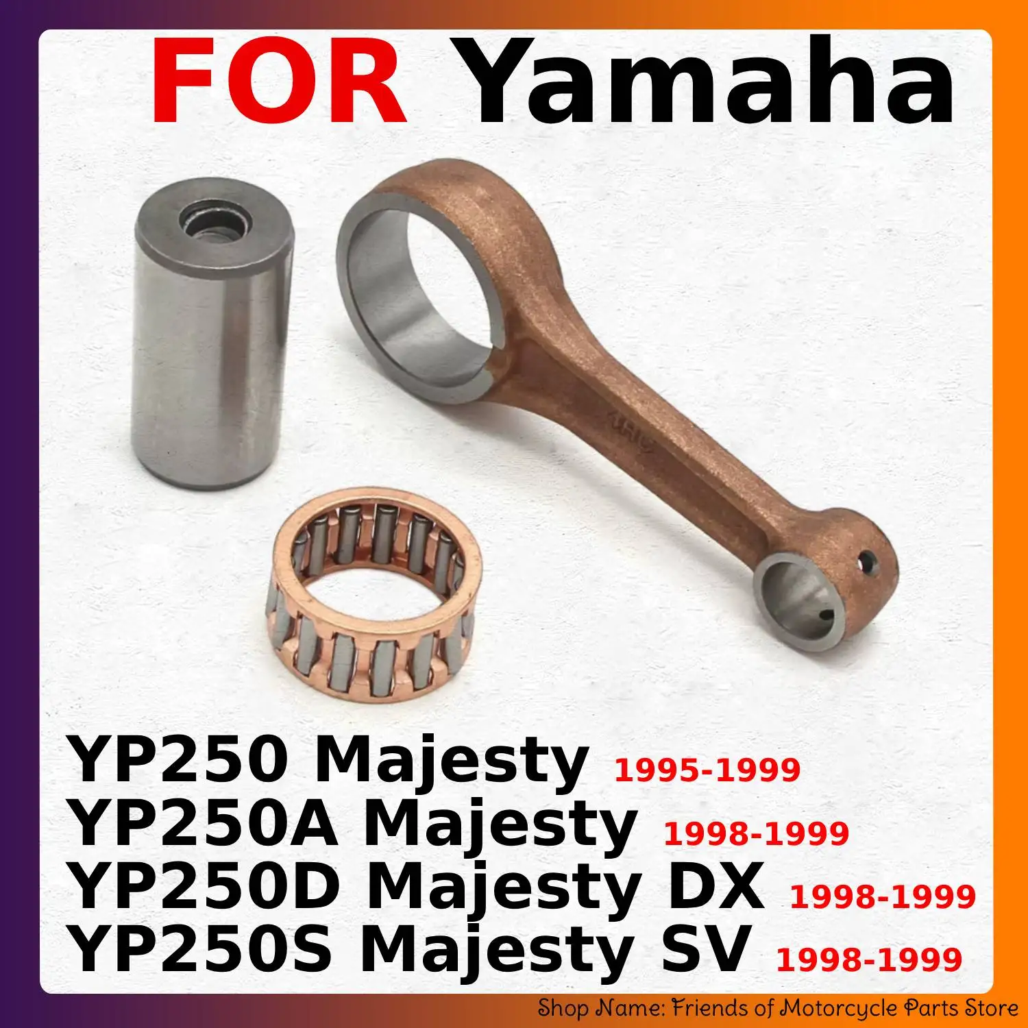 

Motorcycle Crankshaft Connecting Rod Kit Racer Engine For Yamaha YP250 YP250A YP250D YP250S Majesty DX SV 1998-1999 Accessories