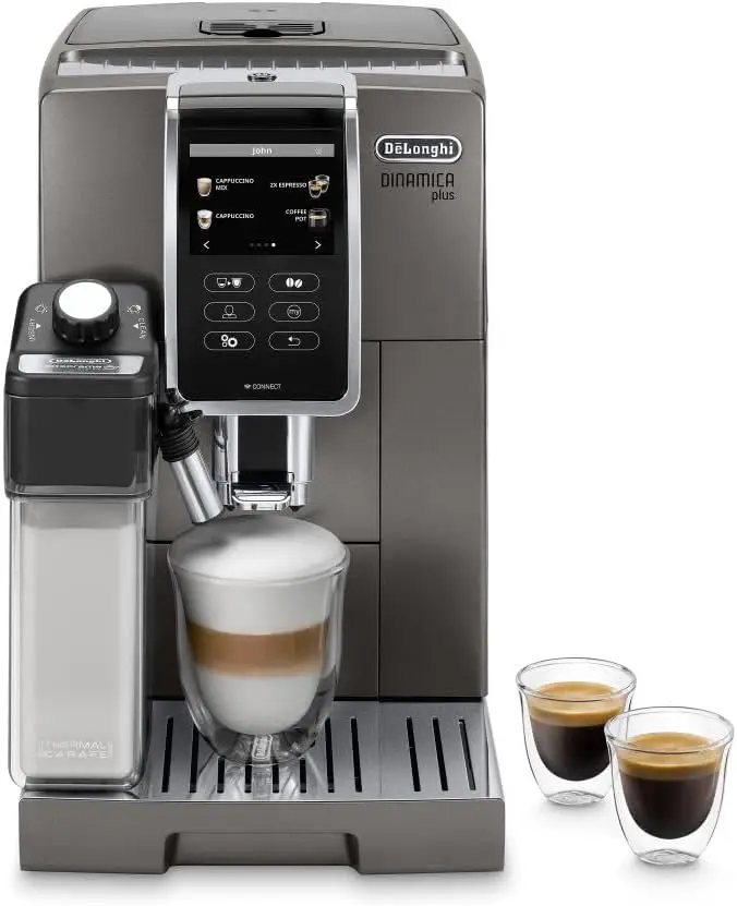 Connected Espresso & Coffee Machine with Automatic Milk Frother, One Touch Latte, Cappuccino, Color Touch Display, ECAM37095TI