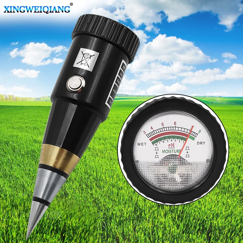 2 In 1 Soil Tester PH Meter Moisture Sensor For Acidity And Testing Conical Short Version