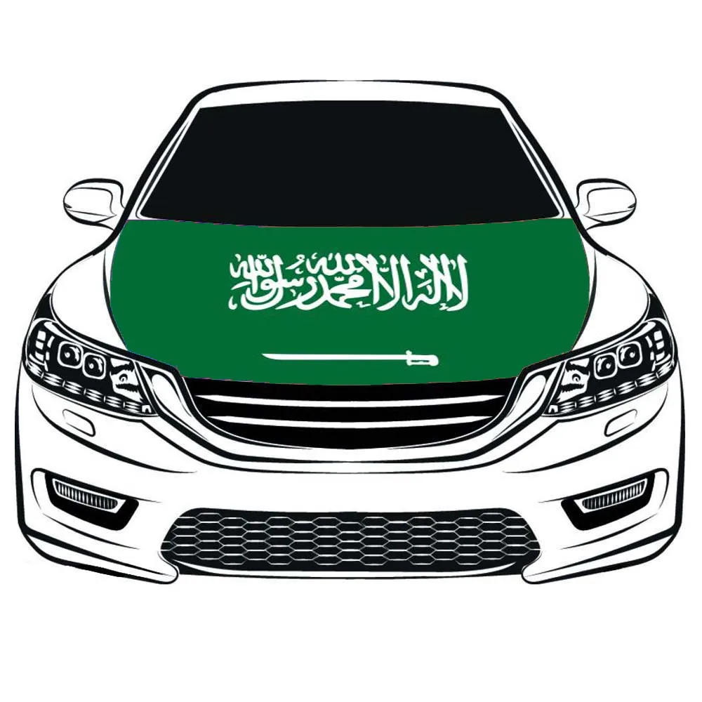 Kingdom of Saudi Arabia national flag car Hood cover 3.3x5ft/5x7ft 100%polyester,car bonnet banner