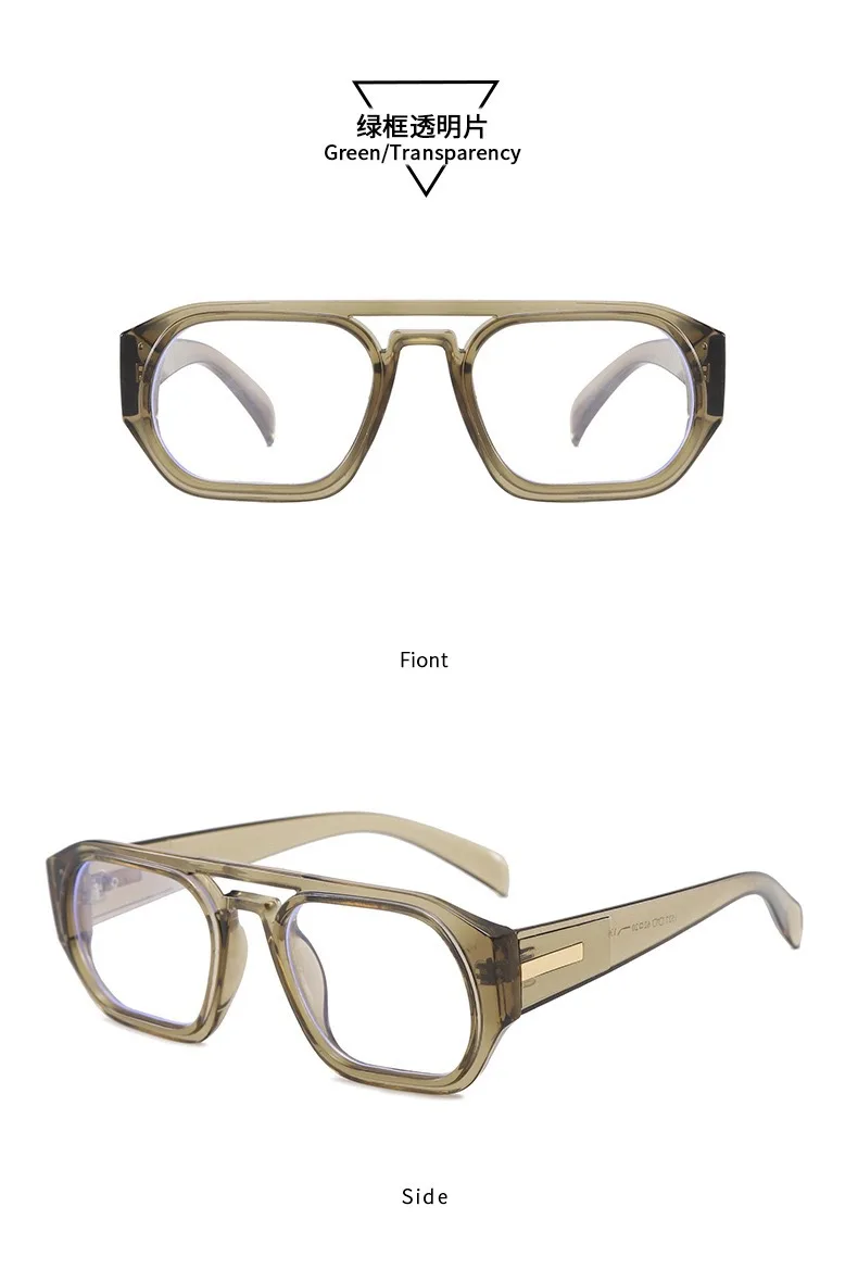 Neue Vintage Quadratische Sonnenbrille für Damen und Herren Marken-Rechteck-Sonnenbrille Ovale Brillen für Männer und Frauen – Detail 10