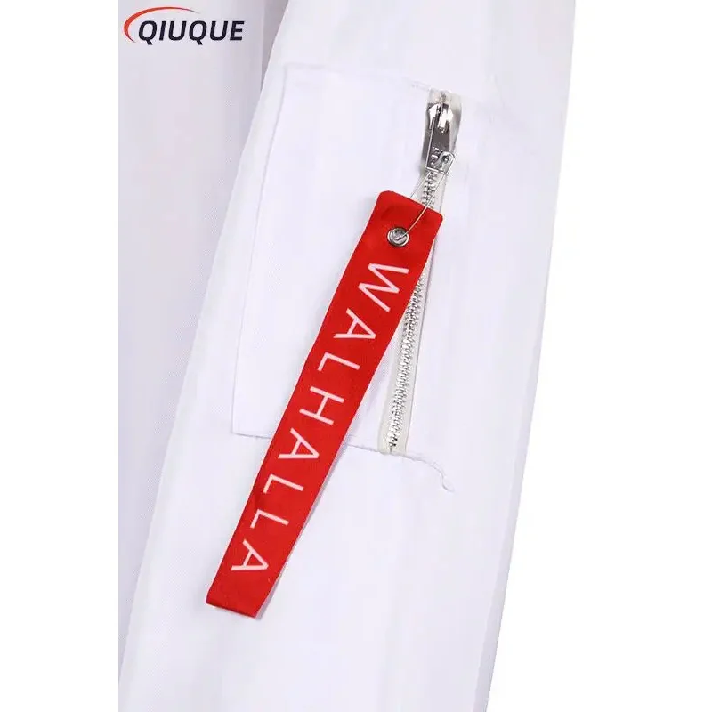 Anime Revengers Hanemiya Kazutora 코스프레 의상 화이트 지퍼 자켓 Walhalla 남성 여성 코트 Mikey Draken Tops Outfit hiyy