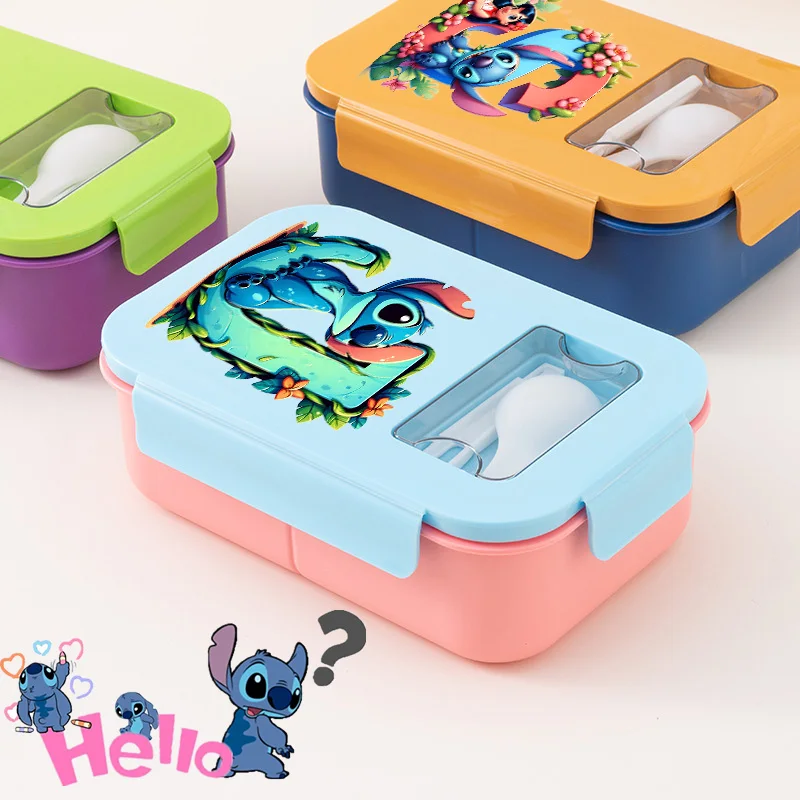 

Стич Ангел Бенто Ланч-бокс Дисней Аниме Мультфильм Стич Контейнеры для хранения еды Детский школьный ланч-бокс для пикника Вечерний чехол Подарок