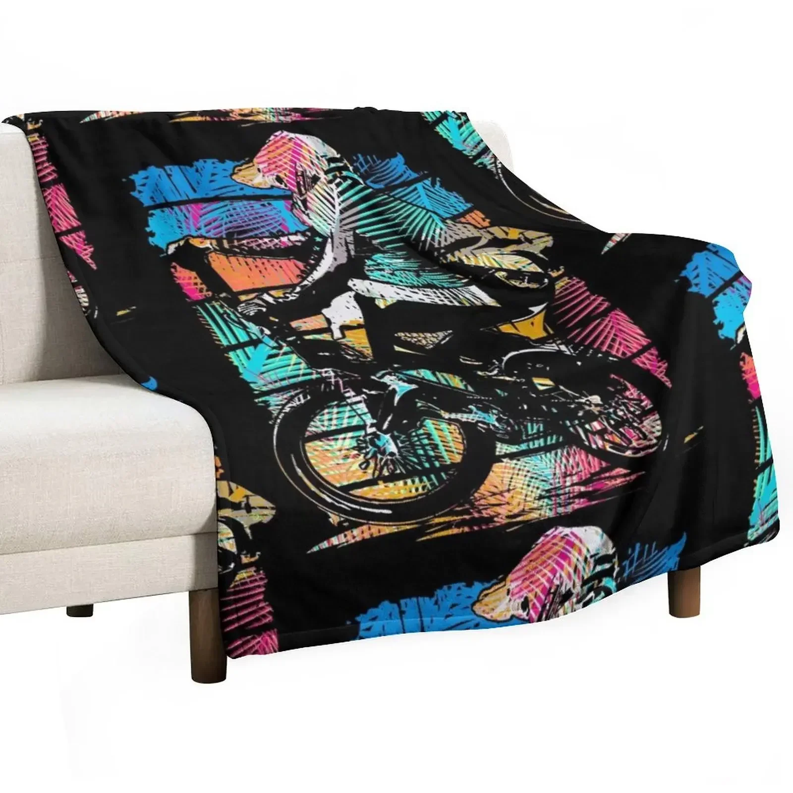 

Retro Bmx Apparel - Vintage Bmx Bike Racing Throw Blanket Luxury Designer Hairy blankets ands Blankets