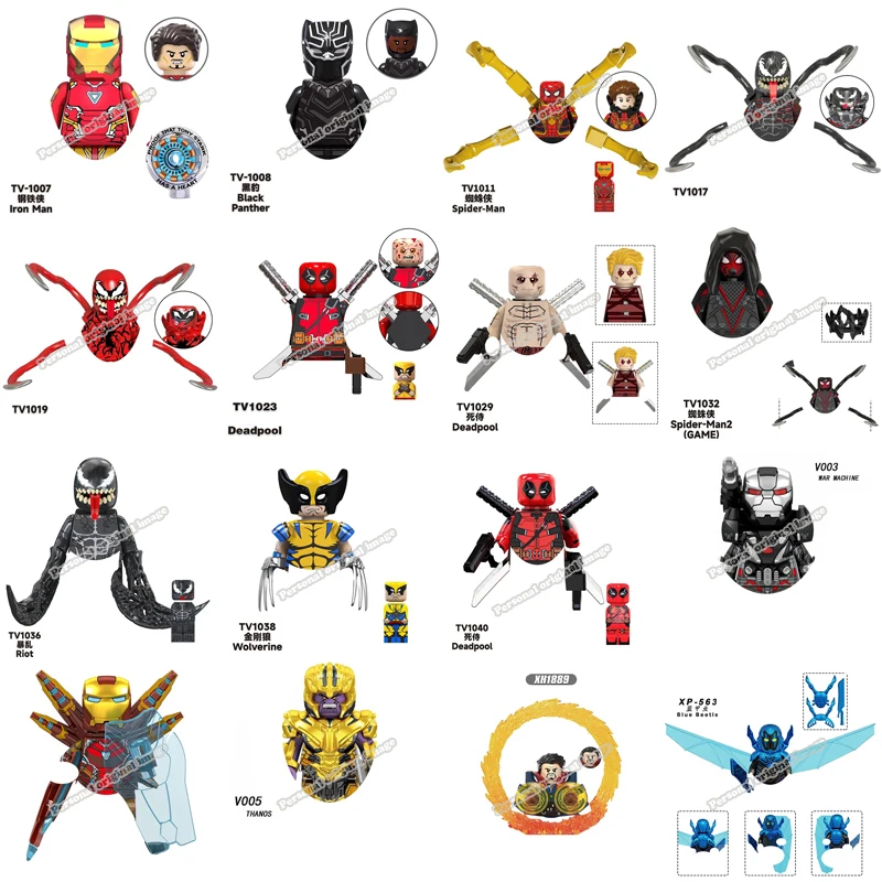 Hot Toys Marvel Legends Deadpool Bausteine Klontruppen für Spielzeug Geschenke Neue Mini-Actionfiguren Kinder-Bausteine