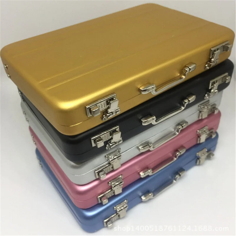 Aluminum Storage Box Business ID Credit Card Holder Mini Suitcase Bank Card Box Holder 2023 New Jewelry Case Rectangle Organizer