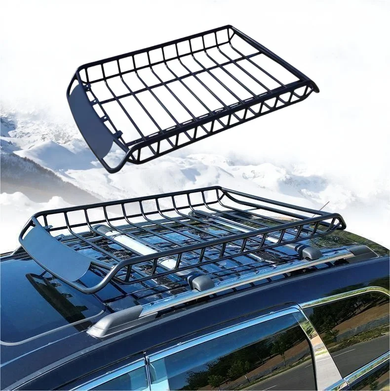 

Hot Sale Roof Rack Rooftop Cargo Luggage Carrier Steel Basket Car Roof Rack Basket