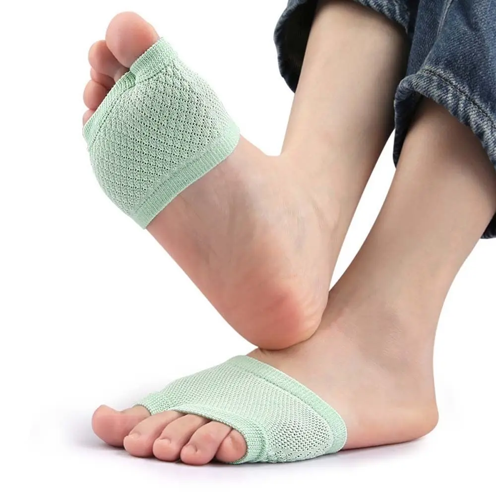 Two Toes Splitter Half Palm Socks Prevent Abrasion Comfort Padding Toe Separator Socks Elasticity Short Socks Foot Care Tools