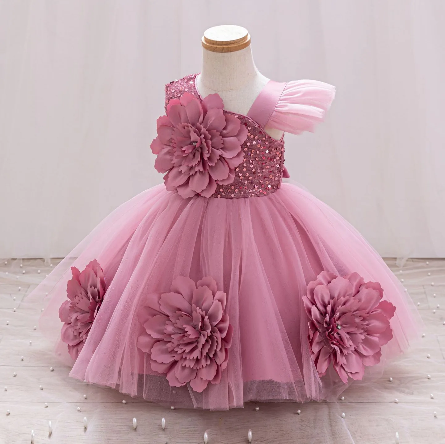 Summer Baby Girl Princess Dress Lace White Birthday Party Dress Girl Princess Dress Wedding Flower Girl Baby Clothing