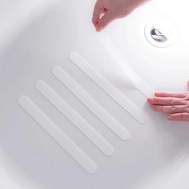 24pcs Anti-Slip Strips Shower Floor Stickers Bath Safety Strips Bathtubs Stairs