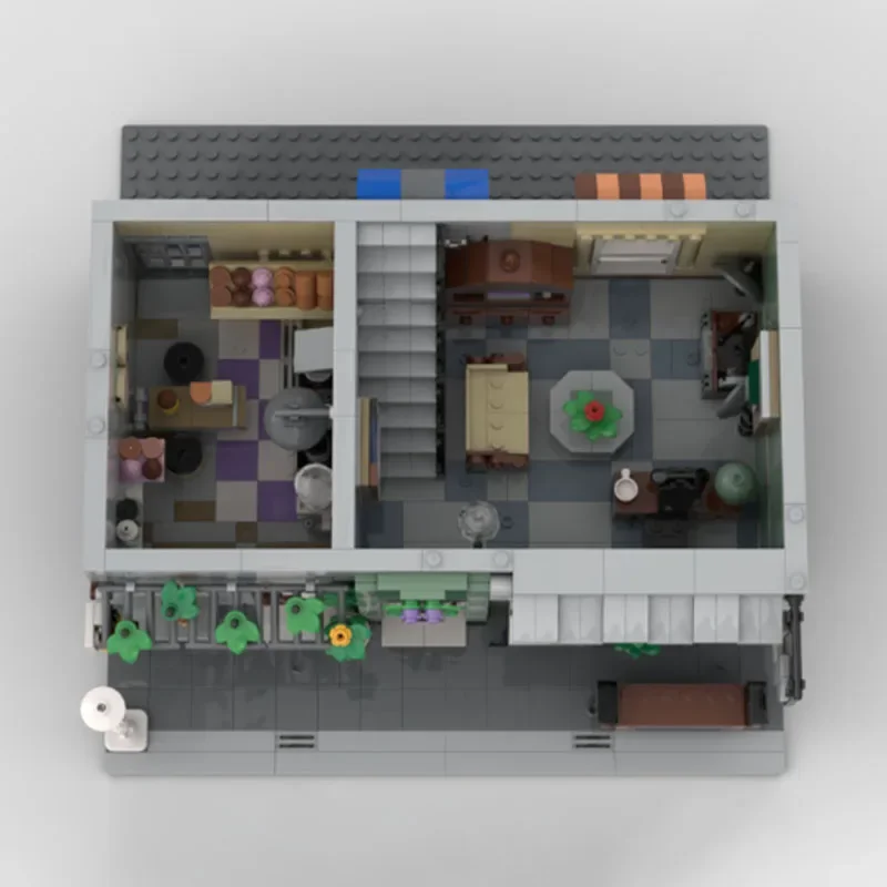 2476pcs MOC LP Shop & Live Streaming Studio Architectuur Bouwstenen Model Assemblage Speelgoed Kinderen Festival Geschenken