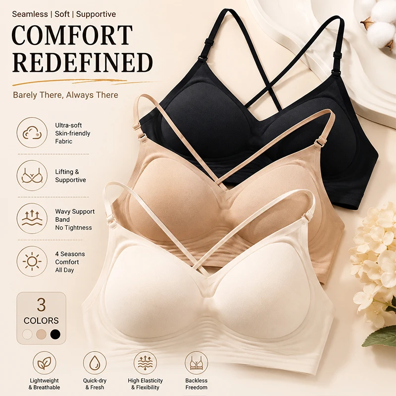 FINETOO Seamless Wave Support  - Sleep Bra Bralette recension och pris