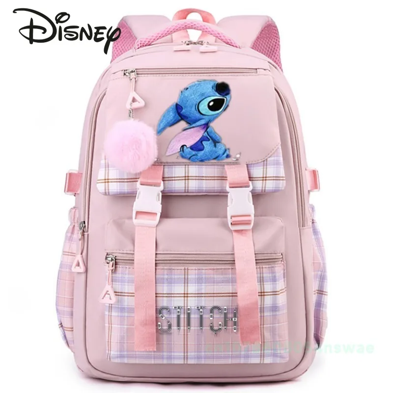 Disney Stitch New Student Schoolbag Luxury Brand Fashion zaino Cartoon Cute zaino per studenti maschi e femmine di alta qualità