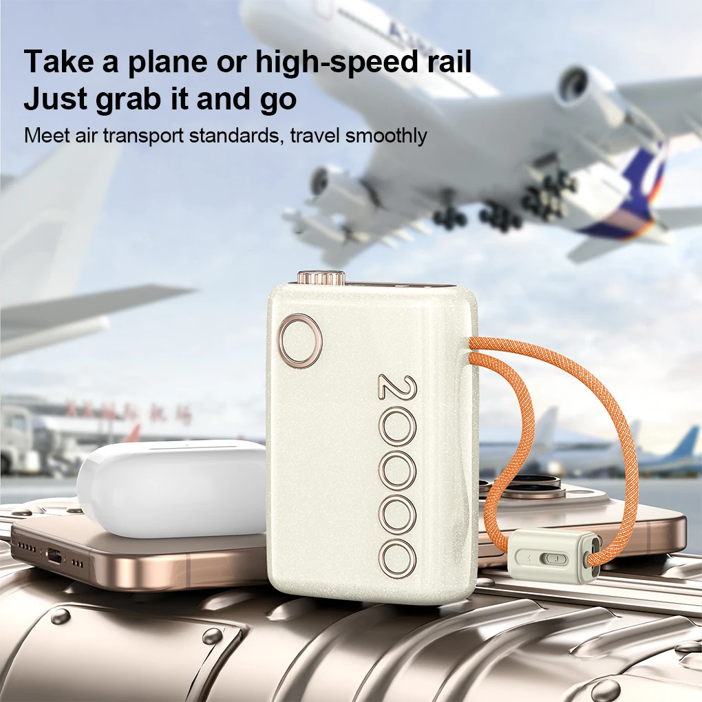 20000mAh 66W Fast Charging Power Bank Built in Cable Hanging Portable Large Capacity CCC Certified China Standard - Image 5