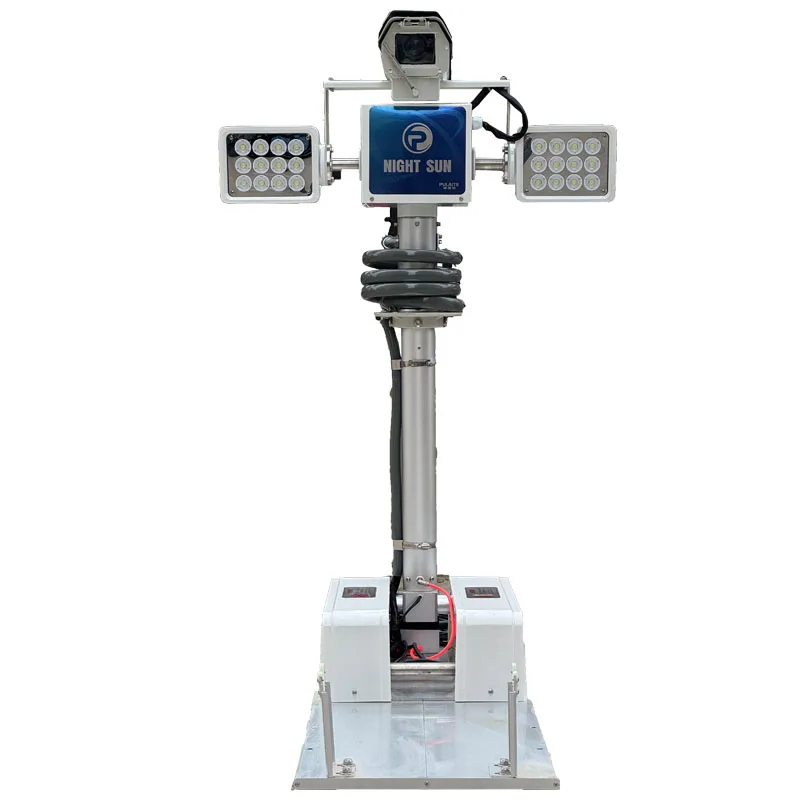 1.8mtr Foldable Lifting Light Tower with 2pcs 120W LED and Ptz Camera System for Emergency Use Vehicles