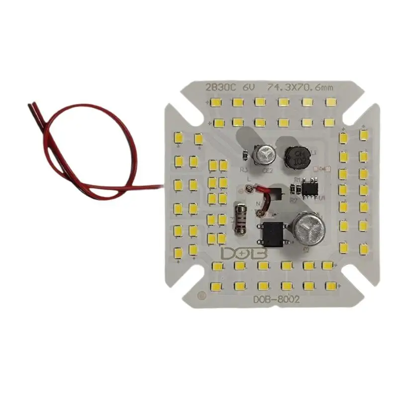 1Pcs LED Panel Lamp Sheet Light Source Aluminum Substrate Square 220V Driver-free High-brightness Bulb Core Lighting