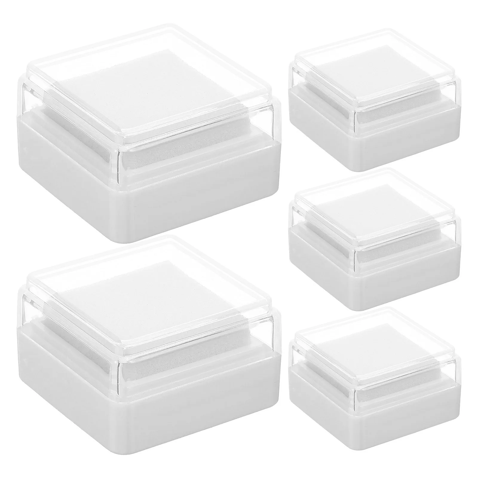 5Pcs Blank Hand Ink Stamp Pads Safe Non-Toxic DIY Craft Ink Pads for Scrapbooking Cards Posters Notebooks Creative Art