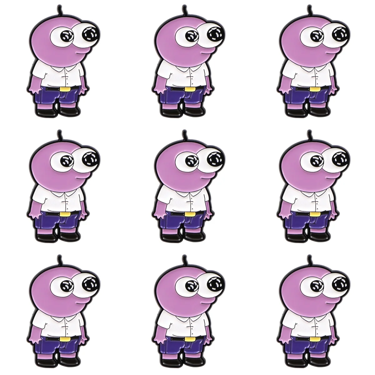9 stücke Lustige Alien Emaille Pin Komödie Animation TV Brosche Set frauen Broschen Mode Revers Abzeichen Schmuck Freunde Geschenk