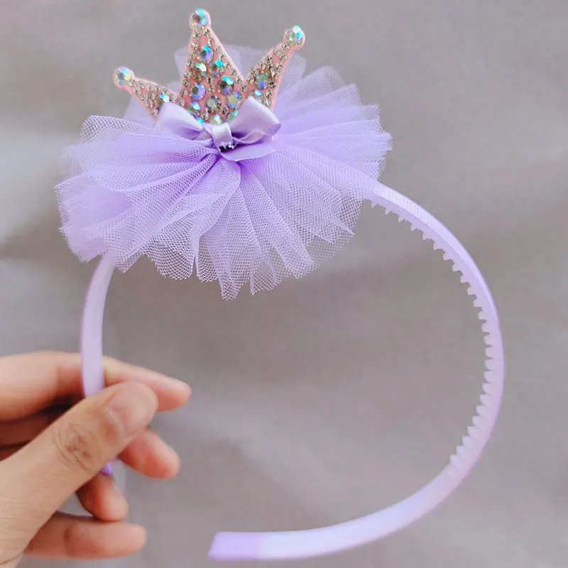 2pcs New Girl\'s Crown  hair band Children Flower Bow hairpin  hair accessories Kids Hair accessories