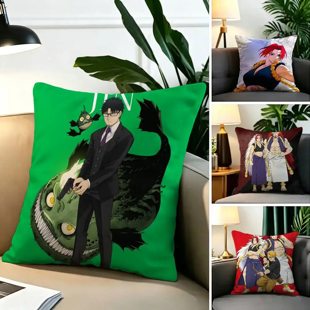 D-Daemons of the Shadow Realm  Square Double-Sided printed Pillow Case Bedroom Bedside Pillow Sofa Cushion Cover
