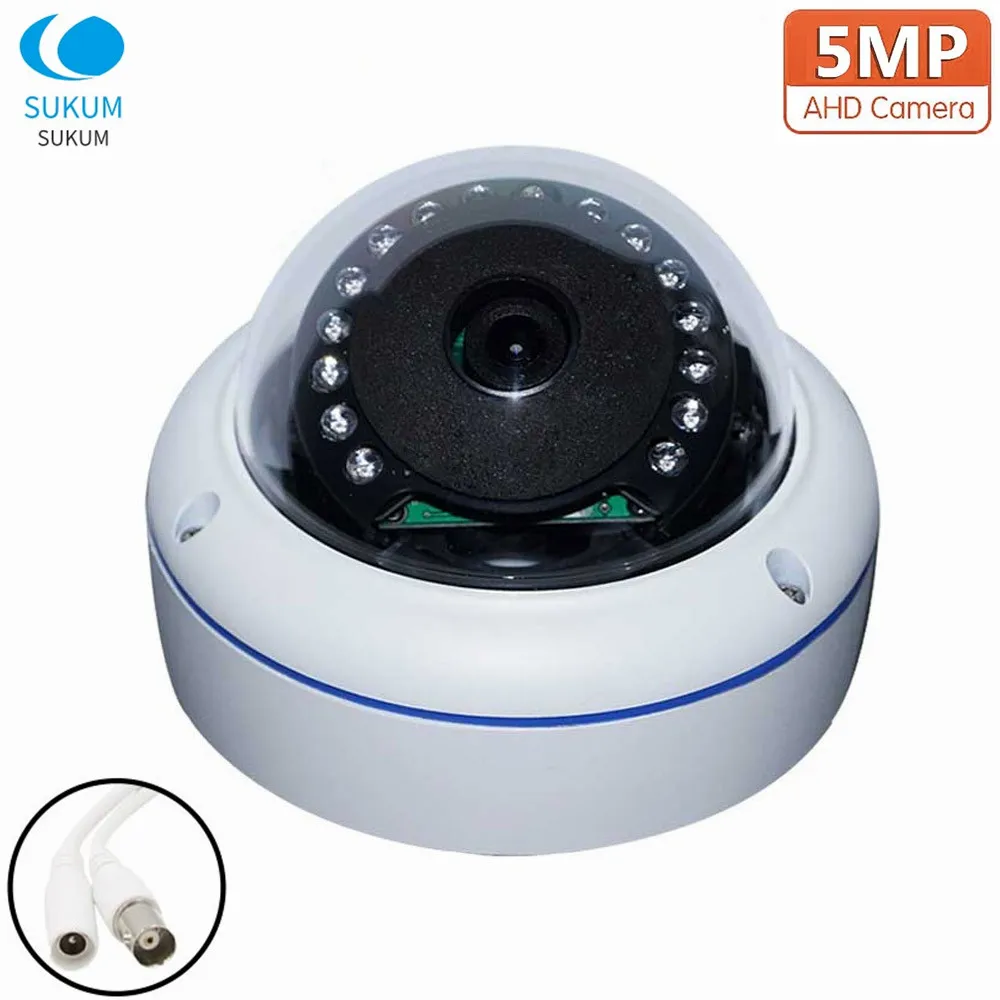 

5MP AHD BNC Camera Dome 1080P CCTV 1.7mm 180 Degree Fisheye Lens IR Night Vision Surveillance Security Camera Indoor