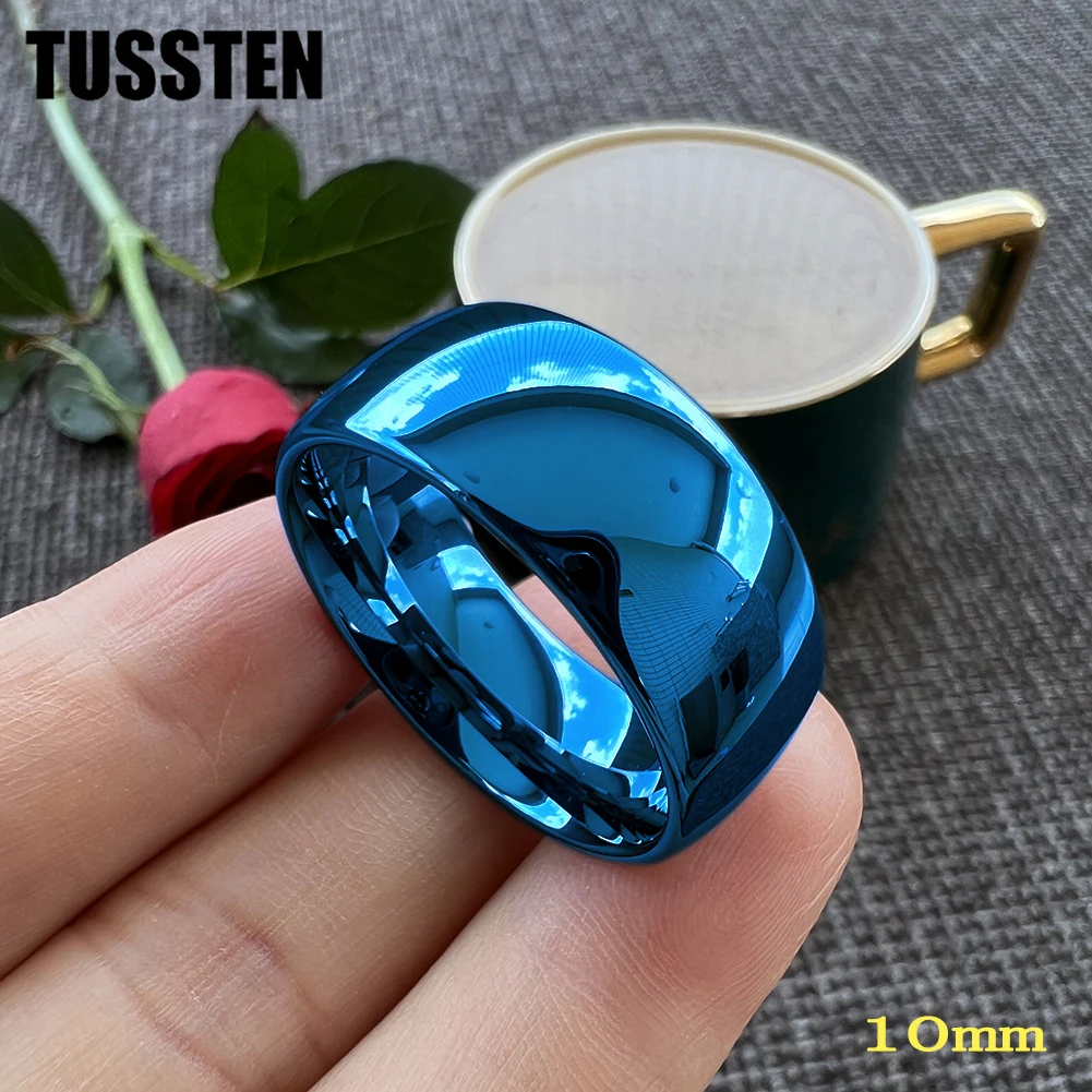 TUSSTEN 2-10MM Tungsten Carbide Ring Men Women Wedding Band Domed Polished Finish Comfortable Fit