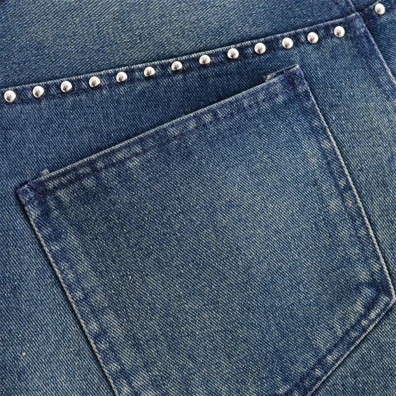 KEYANKETIAN 2026 New Women's Denim Decoration Shorts Y2K High Waist Washed Jean Shorts Casual Streetwear Short Pants Club Party view 6