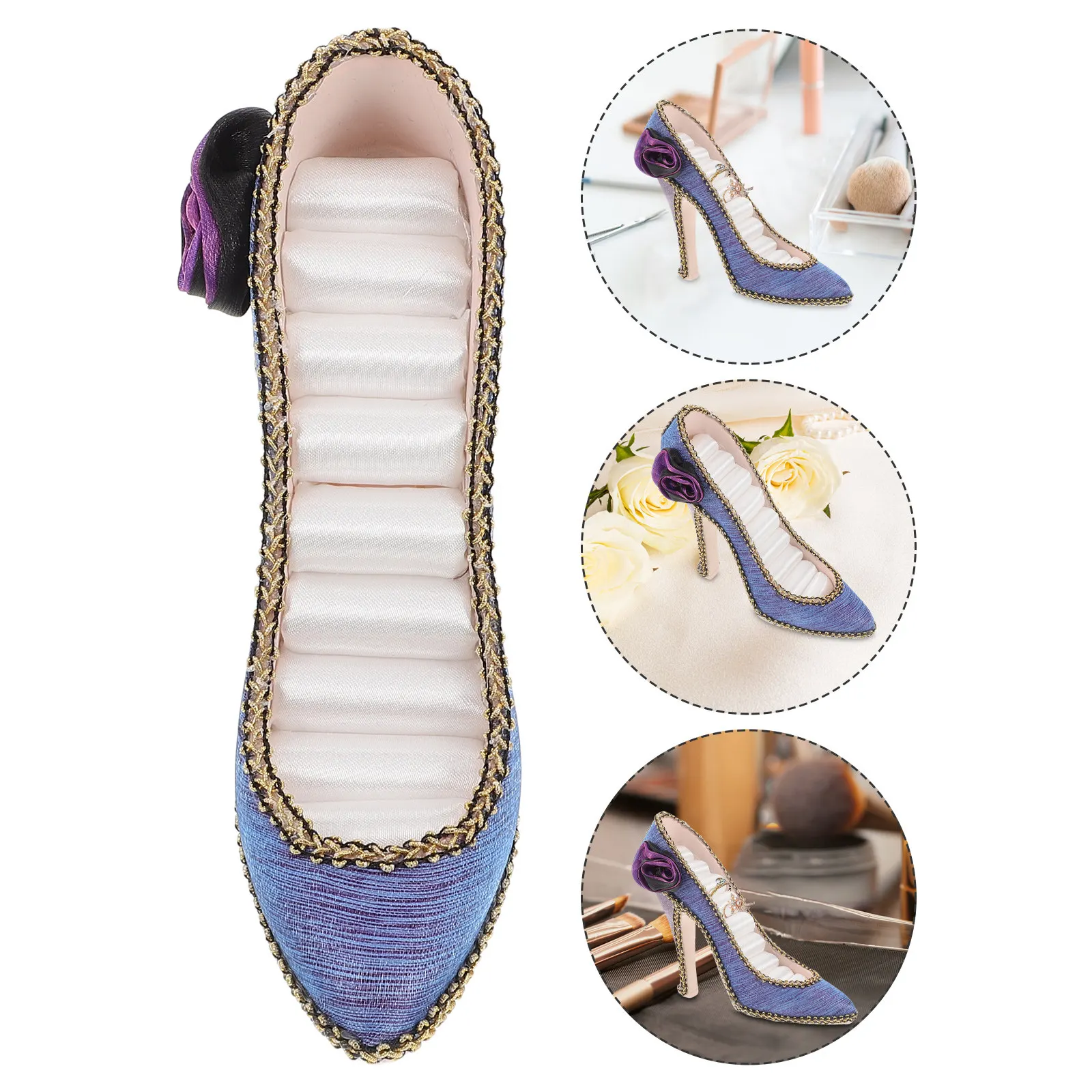 Elegant High Heel Jewelry Stand Ring Organizer Earring Holder Bracelet Display Jewelry Storage Rack for Women Ring Storage Rack