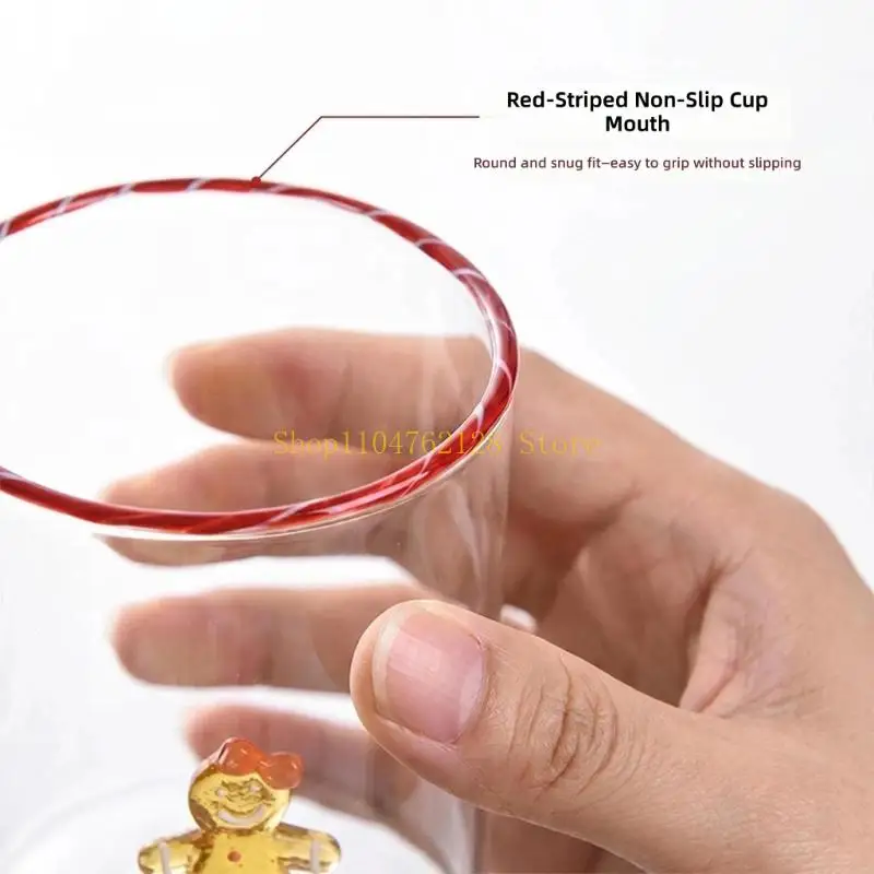 Afternoon Break Glass Cup with Figure Detail for Household Tea Use best sale