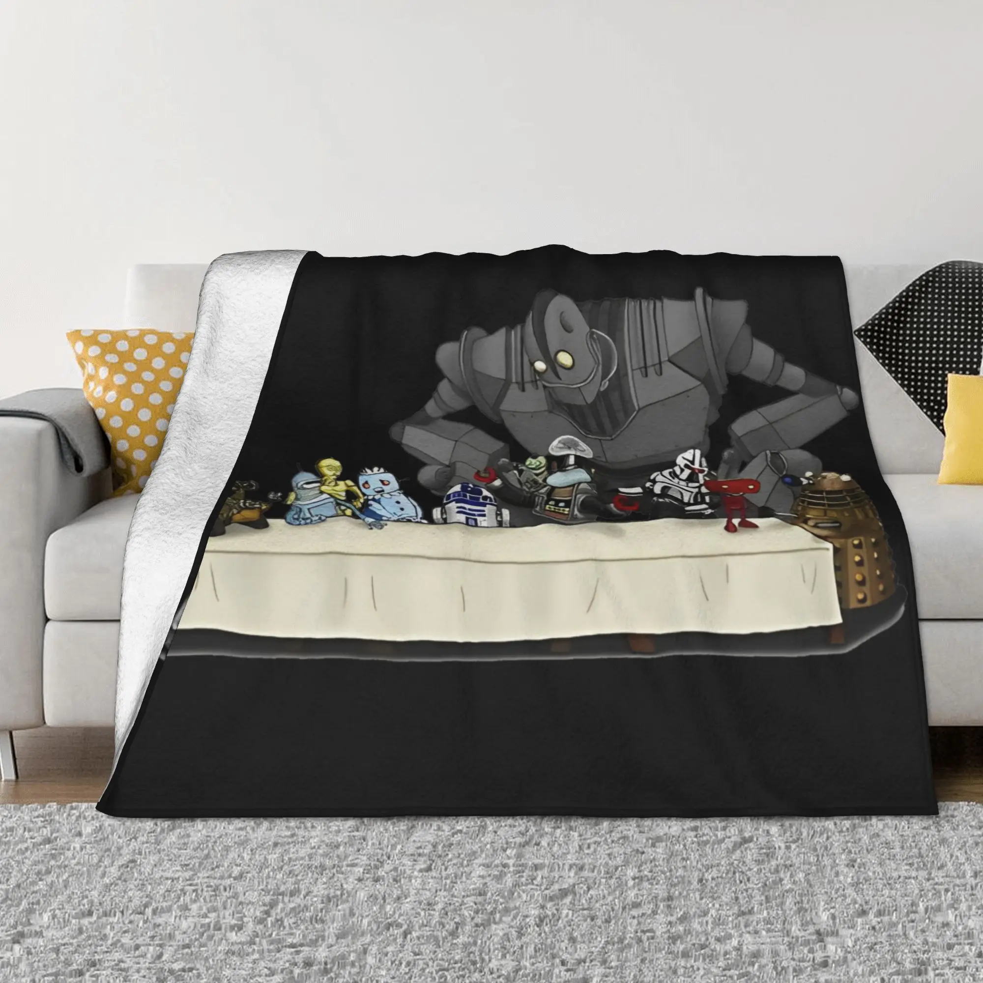 The Last Byte Roborts Knitted Blankets   Plush Throw Blanket Home Couch Decoration Lightweight Bedsprea