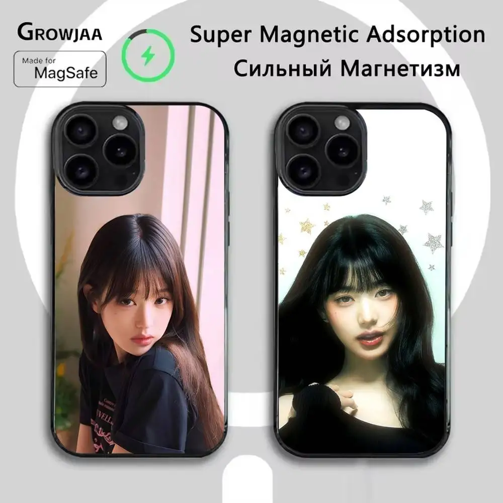 

Чехол для телефона Kpop Jang Wonyoung для iPhone 16e, 16, 15,14,13,12,11, Plus, Pro, Max, Mini Magsafe с магнитной беспроводной зарядкой