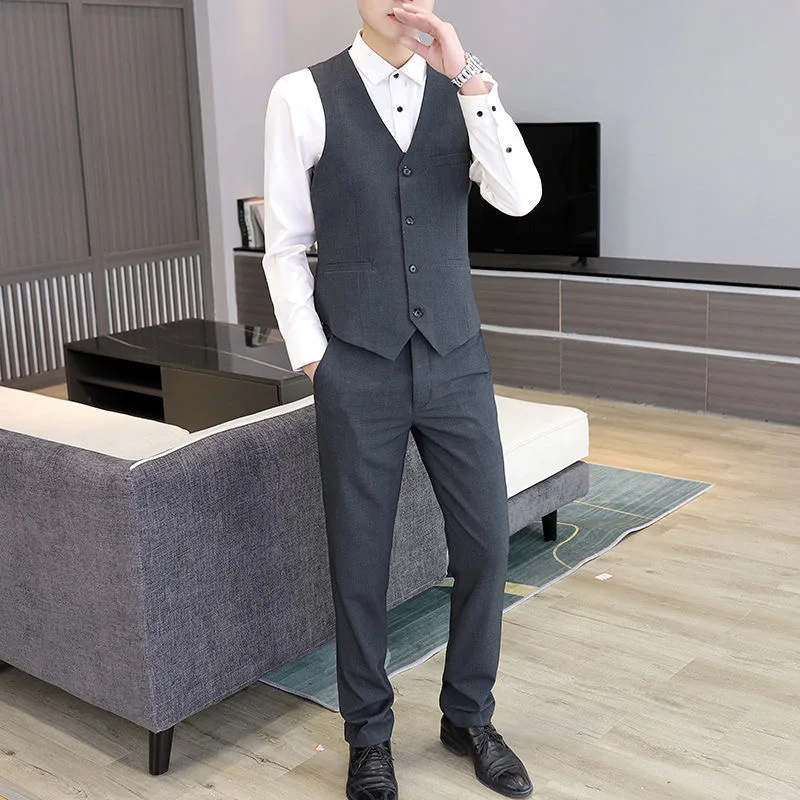 41 Groom’s Suit, Men’s Banquet Dress, Vest and Pants Suit