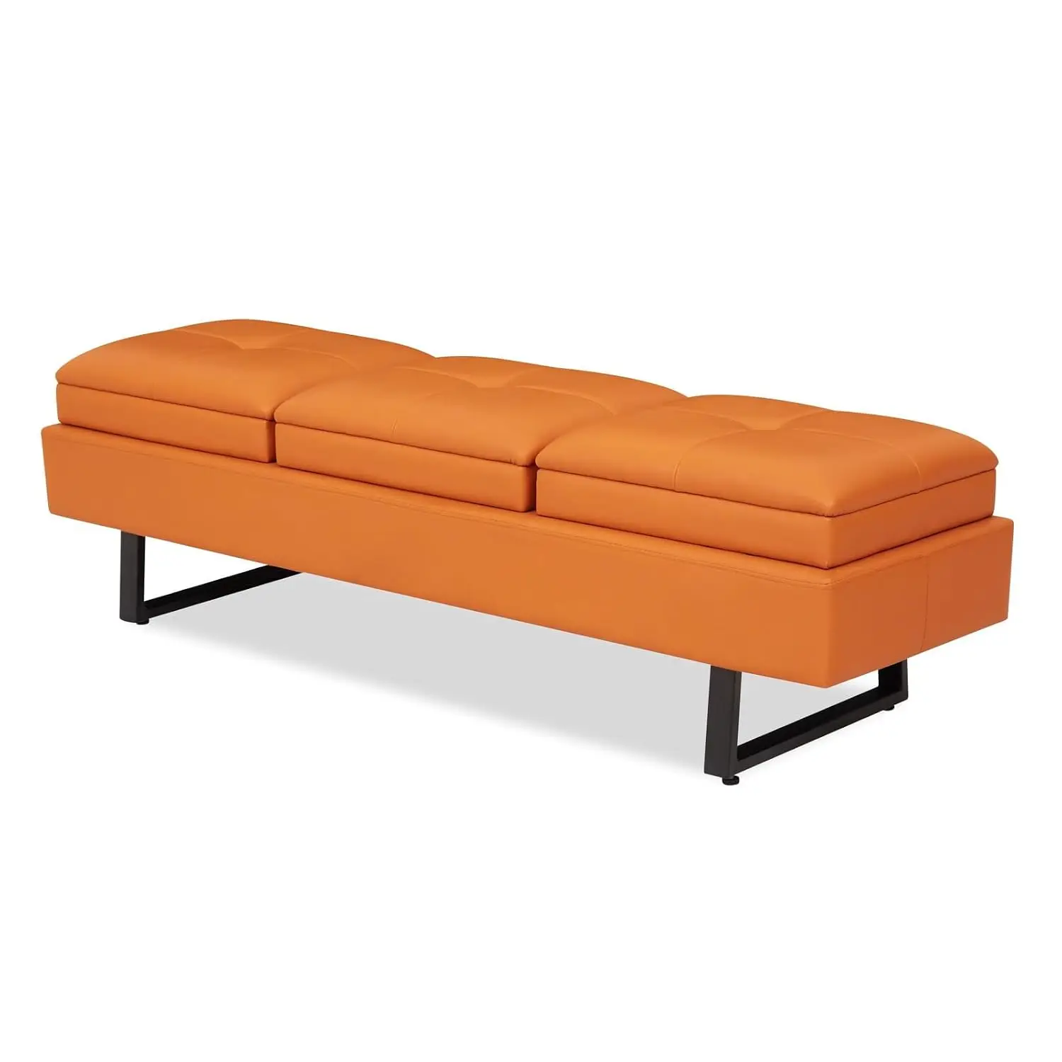 3-Seat Waiting Room Bench, Reception Bench with Thickened PU Leather, Waiting Room Chairs Lobby Bench for Office Barber Store