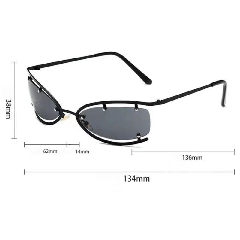 New Y2K Small Frame Cat Eye Sunglasses Women's Brand Designer Metal Sun Glasses Women Outdoor Travel Eyewear UV400 Oculos De Sol