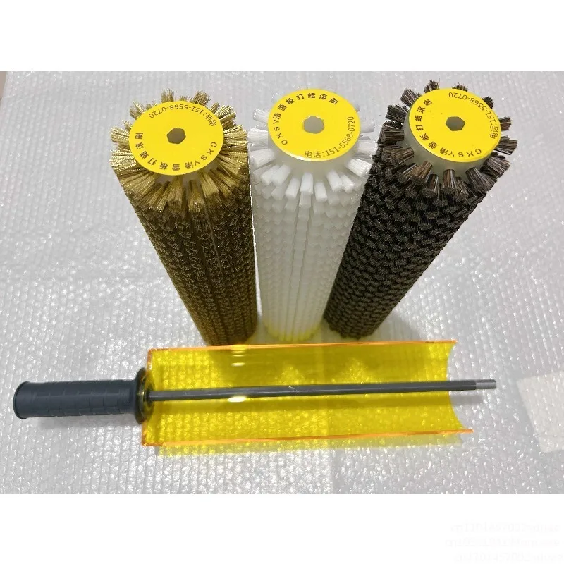Ski Snowboard waxing electric roller brush nylon/ horse hair /brush/copper wire roller brush set Ski Roto Brush