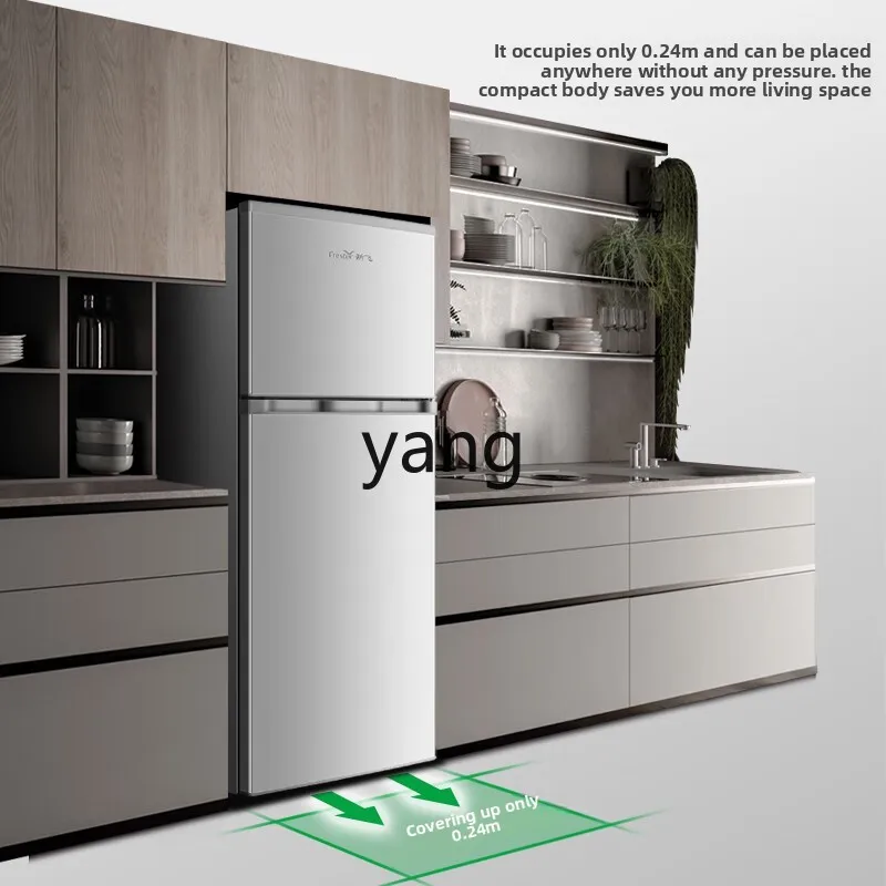 CX Double Door Small Refrigerator Mini Household Refrigerated Freezer Rental House