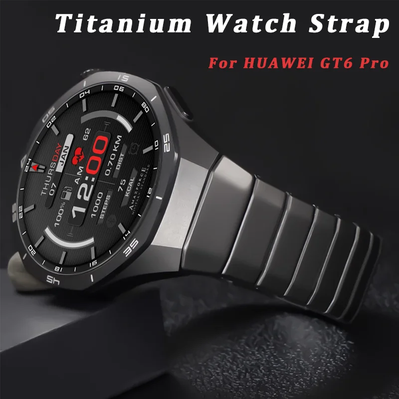 

Men Band for Huawei Watch GT 6 Pro Luxury No Gaps Quick Release Titanium Strap Metal Bracelet for Huawei Watch GT6 Pro Correa