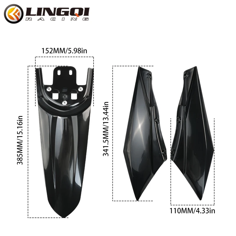 LINGQI سباق الدراجات النارية لوحة جانبية والحاجز الخلفي غطاء إطاري مقعد هدية أجزاء لضوء النحل LightBee Eride Pro SS 3.0
