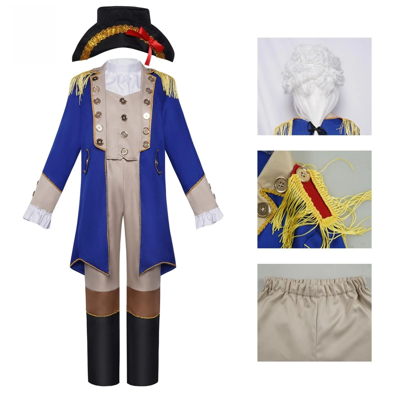 

Новый средневековый костюм эпохи Возрождения для косплея, сценический костюм на Хэллоуин, президент, ролевая игра, детская официальная одежда, лето 2021, мода